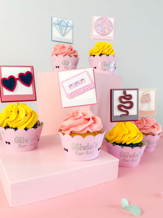 In my Birthday Era 3D Cupcake Party Topper