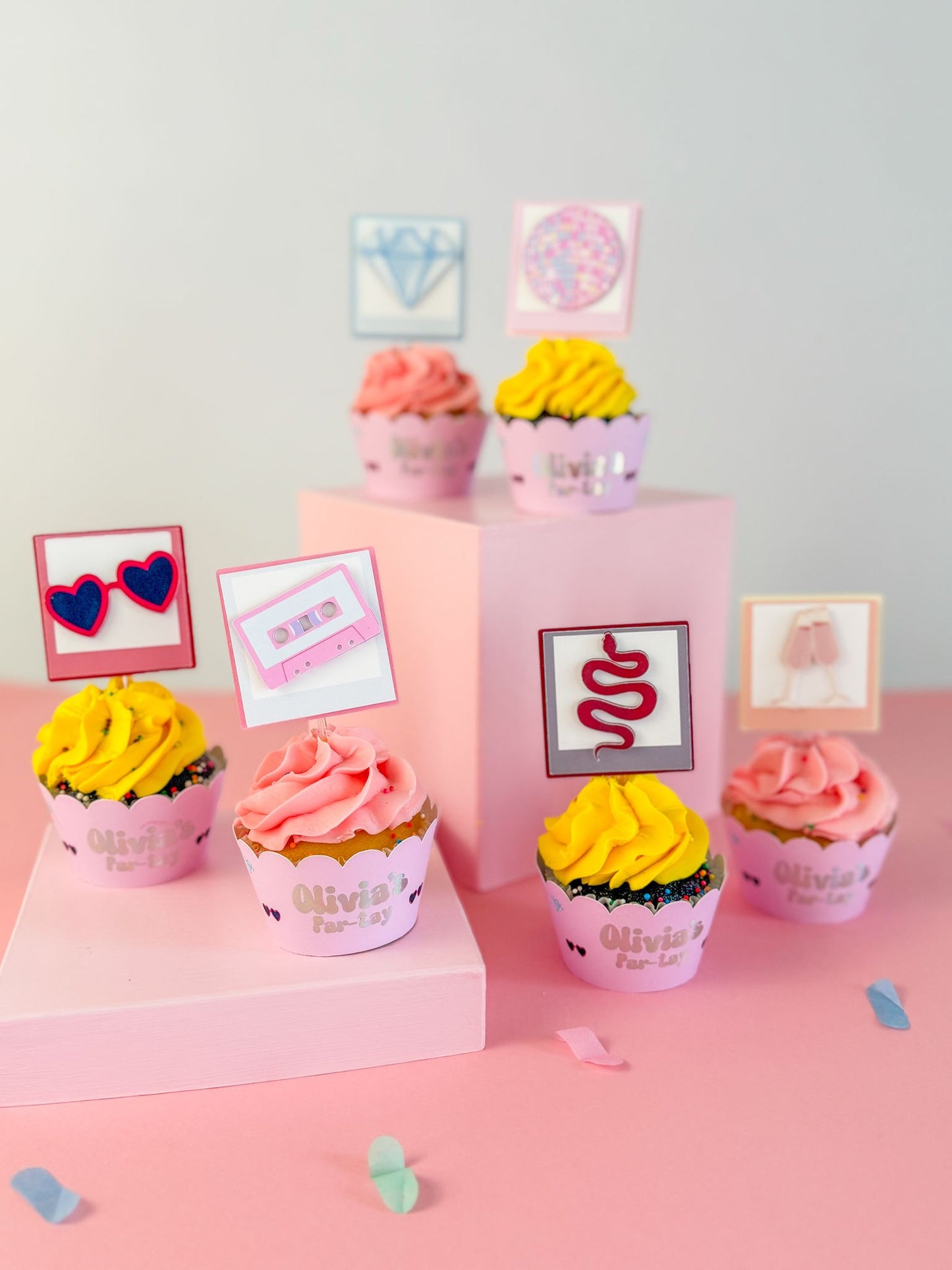 In my Birthday Era 3D Cupcake Party Topper