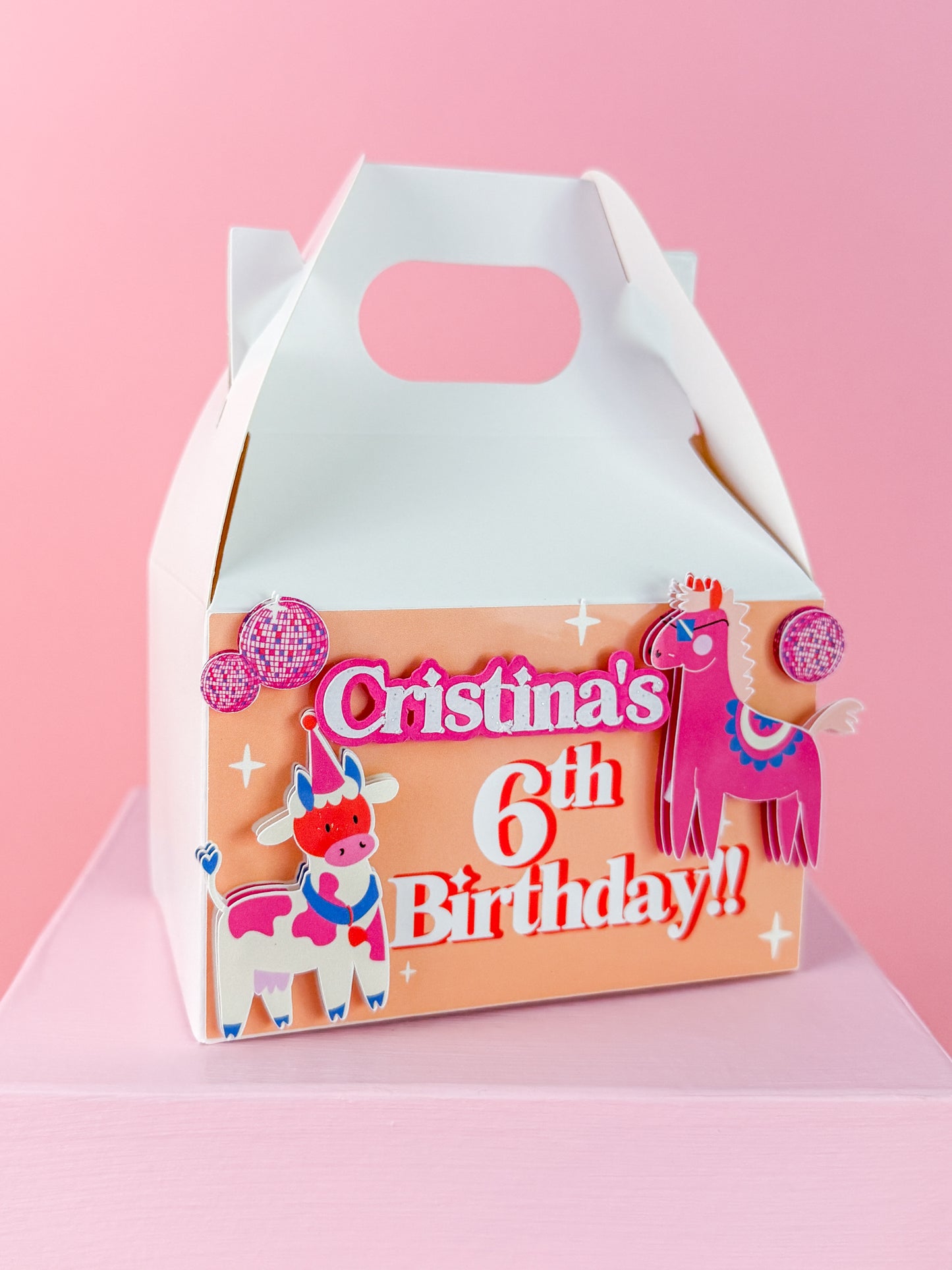 Disco Animals Custom Favor Boxes