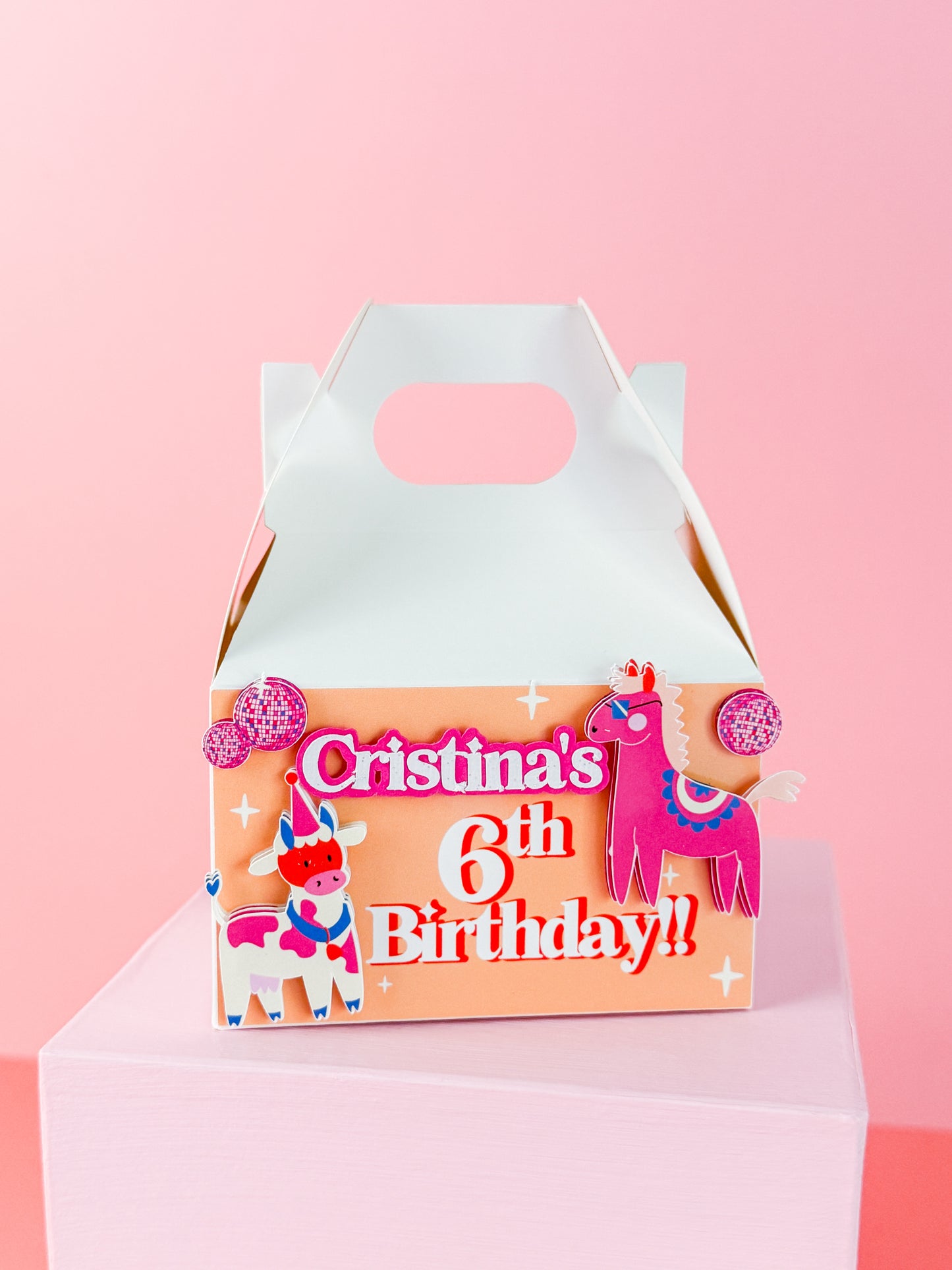 Disco Animals Custom Favor Boxes