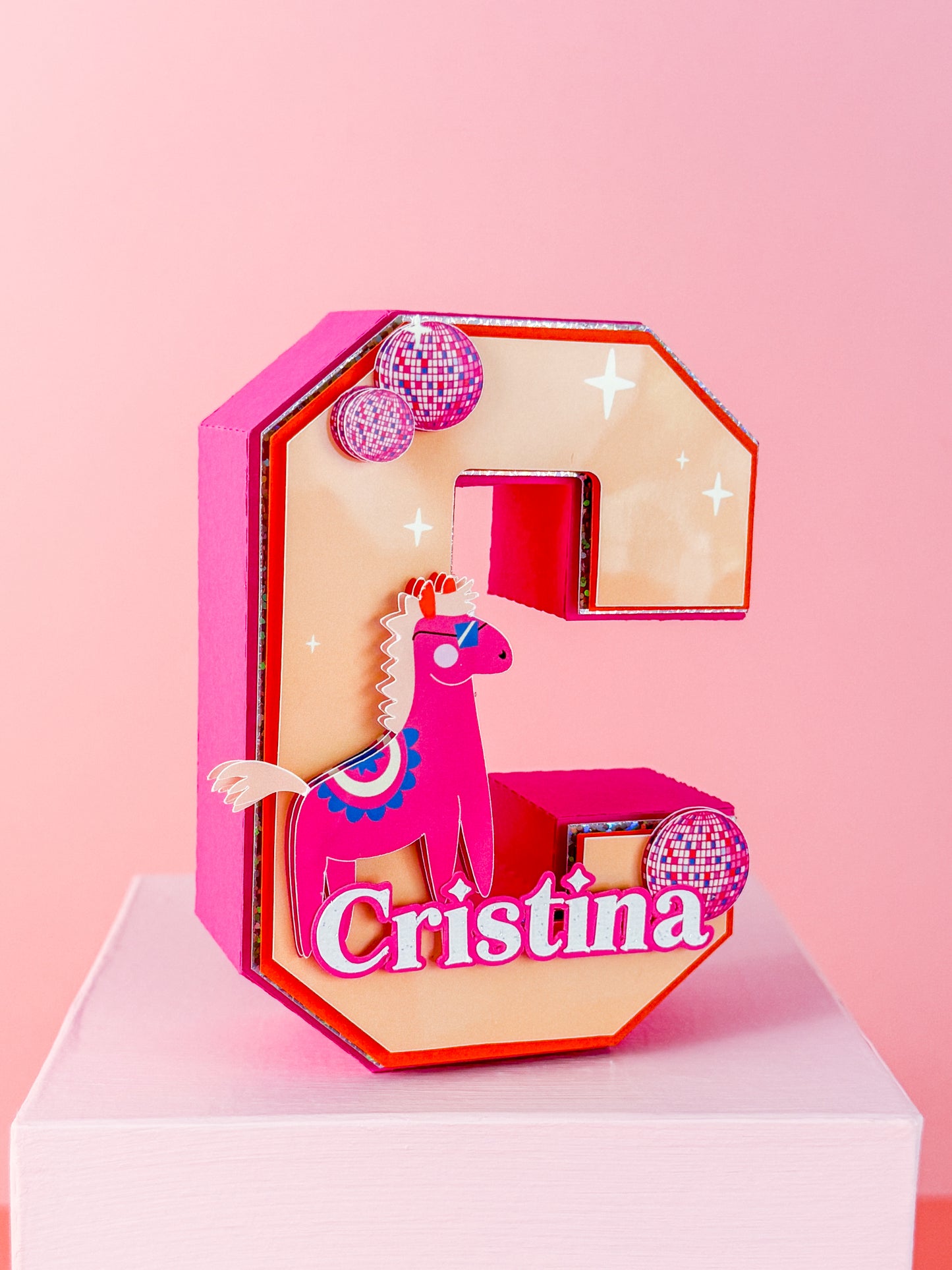 Disco Animals Custom 3D Letter