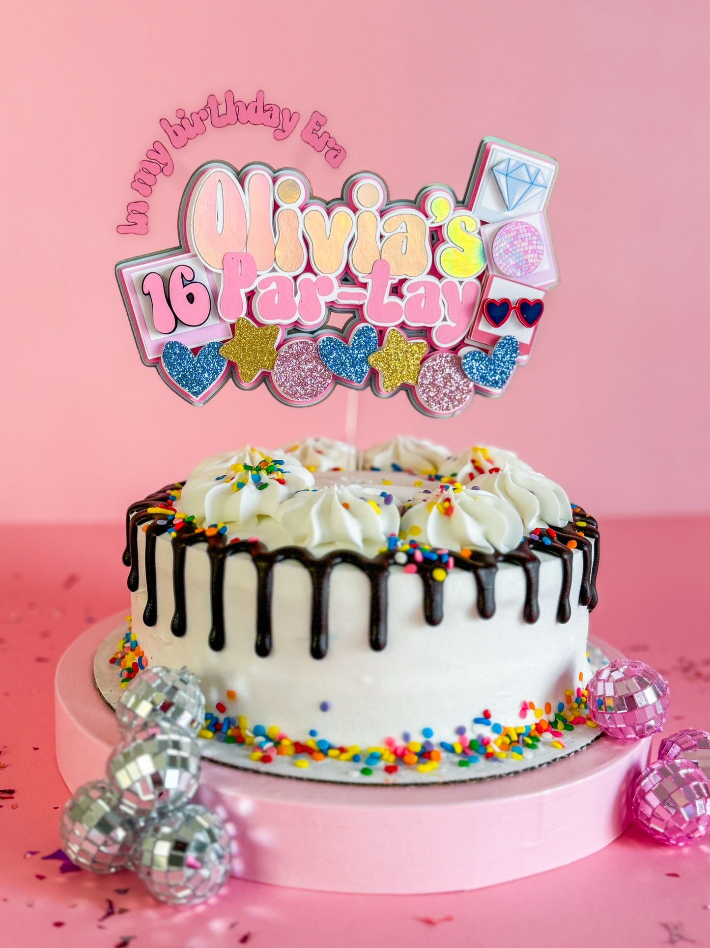 In my Birthday Era Custom 3D Cake Topper
