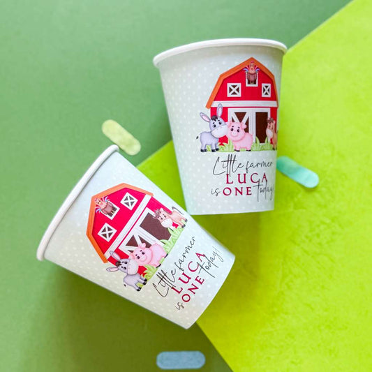 Farmyard Custom Name Party Cups