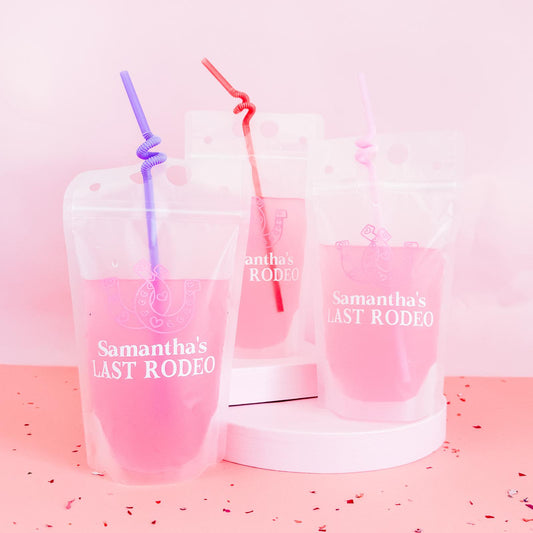 Country Western Bachelorette Drink Pouches