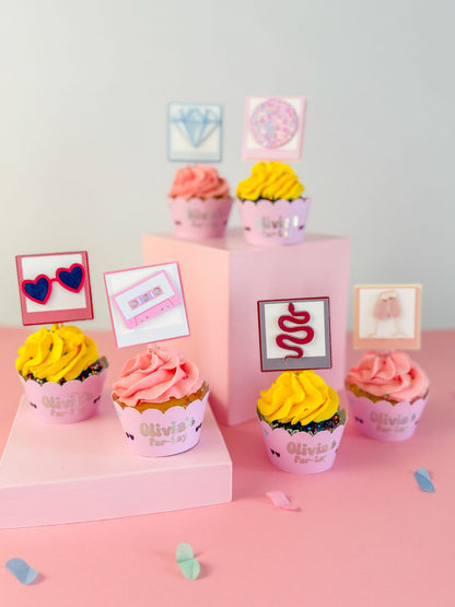 In my Birthday Era 3D Cupcake Party Topper