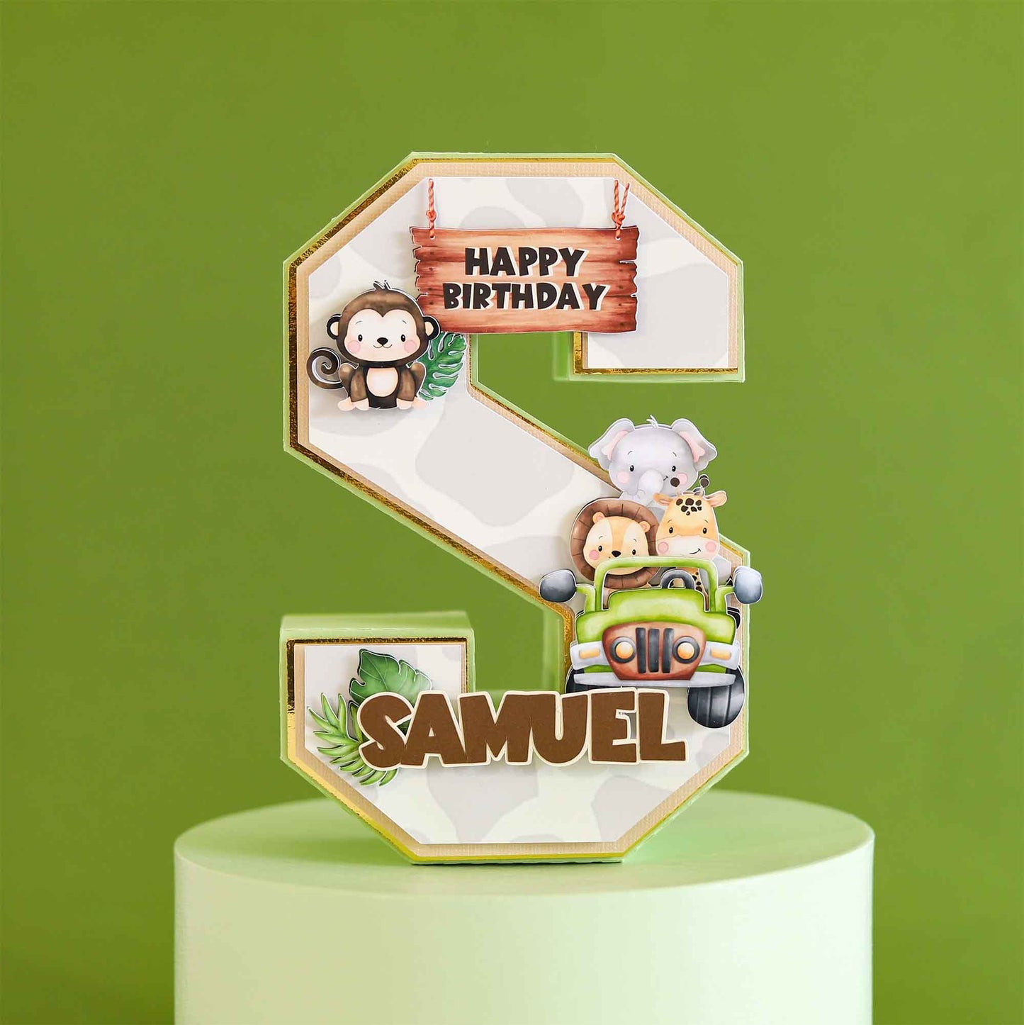 Jungle Safari Custom 3D Letter