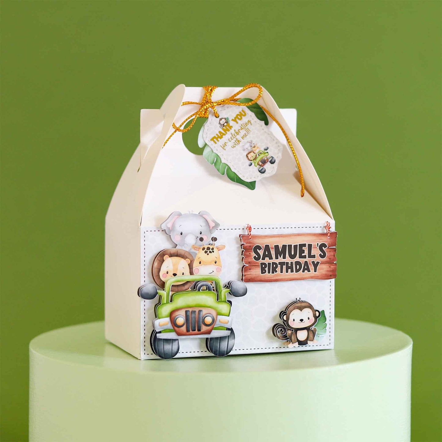 Baby Jungle Safari Custom Favor Boxes