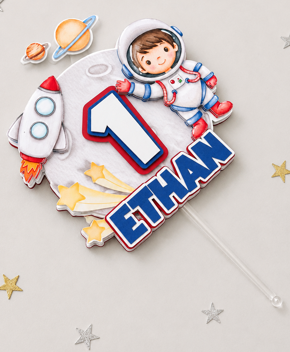 Astronaut Custom 3D Cake Topper