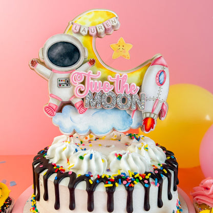 Two the Moon Custom 3D Cake Topper