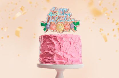 Flowers Custom 3D Cake Topper